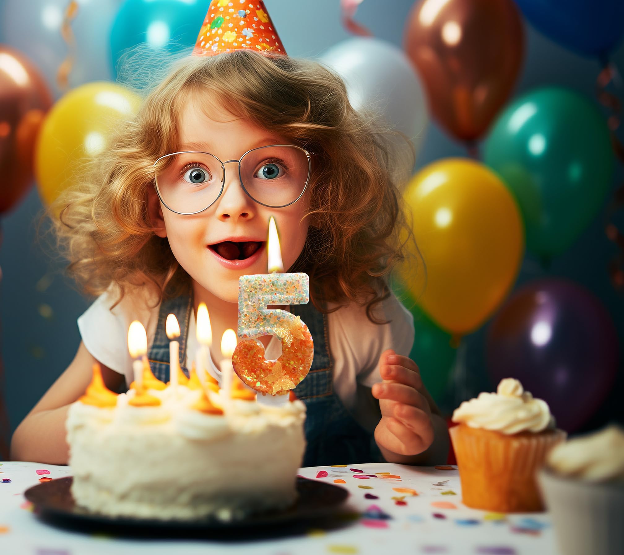 Amazon.com: Number 2 Candle, Orange Butterfly Candle 2 Birthday